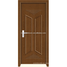 Puerta de madera dormitorio puerta PVC puerta JKD-M607 de MDF con PVC